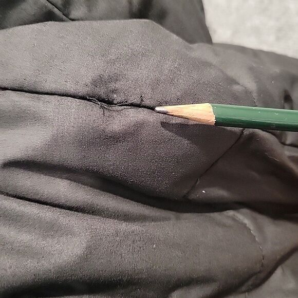 Vintage SAXTON HALL 80’s Long Quilted DOWN Puffer Winter Coat  Black Sz Small - Picture 15 of 15